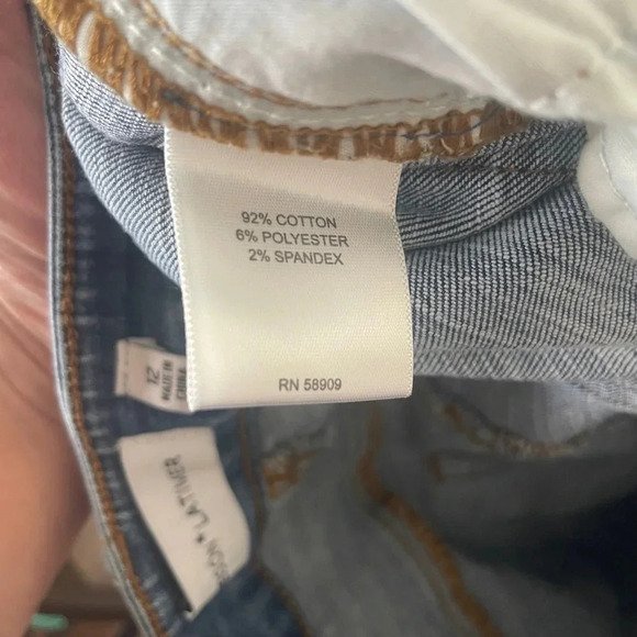 Gibson latimer raw hem distressed skinny jeans Size •12 womens medium wash - Picture 6 of 7